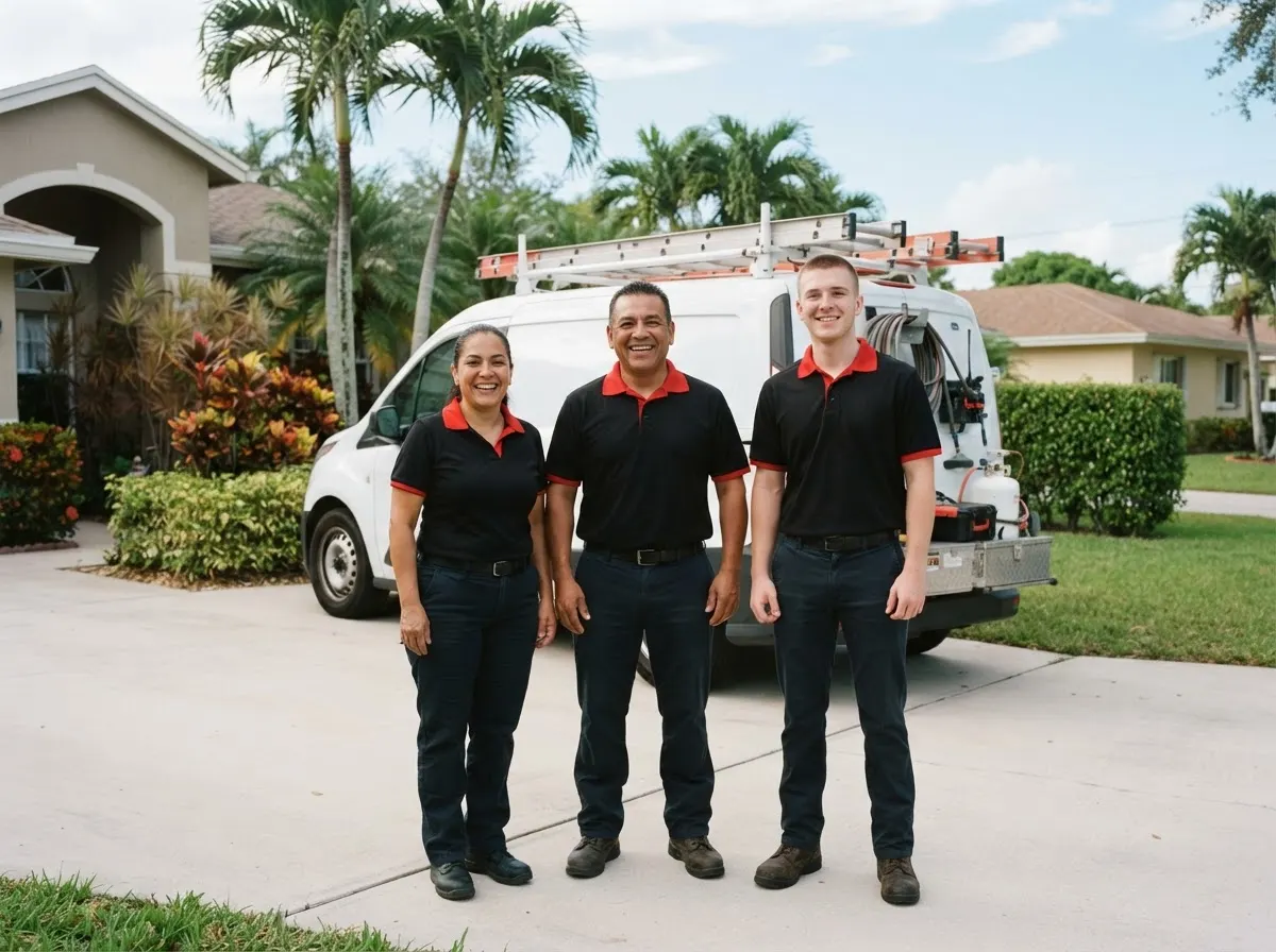 Red Rooster Pest Control pest control service team in Hallandale Beach, FL
